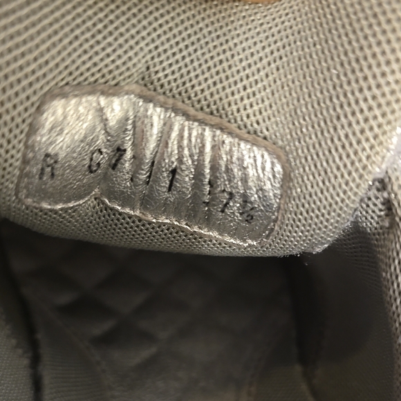 CHANEL Metallic Silver Sneakers with Black Accents - Picture 13 of 13